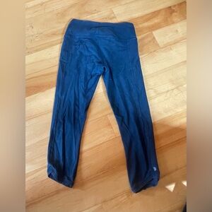 Athleta Teal Green Cotton Cropped Leggings